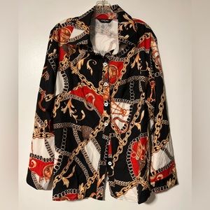 Brand New ChicMe 2XL Chain Button Down